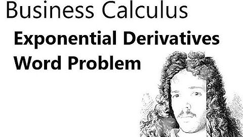 Derivatives of Exponential Functions Word Problem