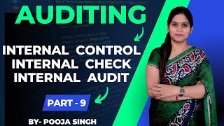 Auditing | Internal Control | Internal Check | Internal Audit | Meaning | Objective | Part-9 | B.Com