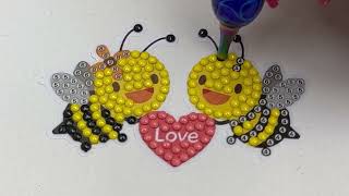 Bees in love  Diamond Art ASMR: Unboxing and Creating the Masterpiece