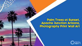 Palm Trees at Sunset, Apache Junction Arizona, Photography Print Wall Art screenshot 5