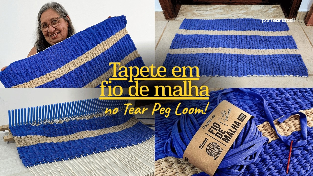 Tapete no Tear Peg Loom