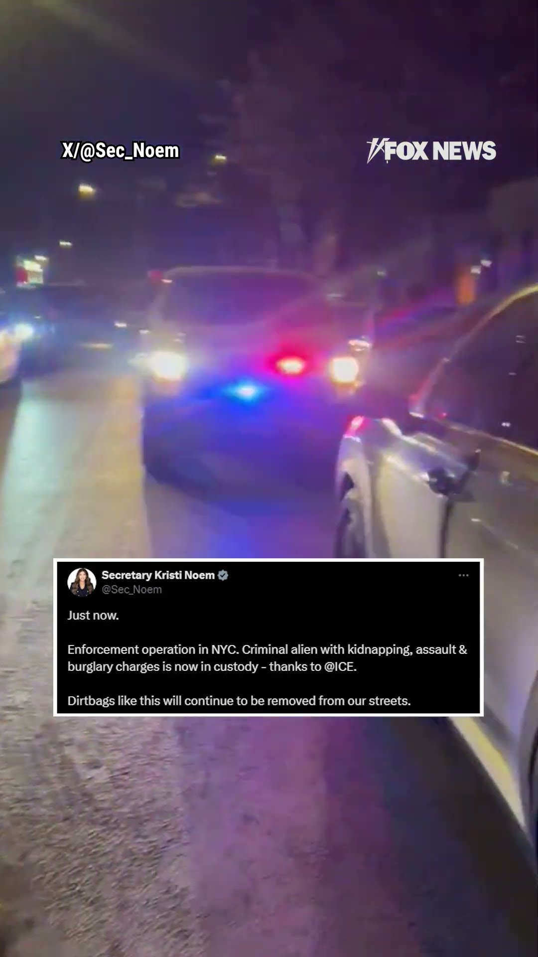 DHS boss hits the streets with ICE to remove 'dirtbags' from America's streets