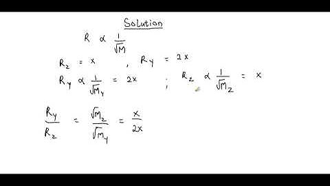 The rate of diffusion of a gas Y is twice that of Z. If the relative molecular mass of Y is 64 and..