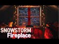 Blizzard Snowstorm Wind Sounds For Sleeping | Creak Chair Sound | Fireplace sounds | Kerosene stove