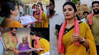 Serial Actress Charishma Naidu Campaigning For Janasena In Pithapuram | Pawan Kalyan |Filmyfocus.com