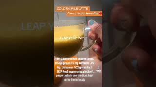 GOLDEN MILK LATTE#goldenmilk#goldenmilkrecipe #turmerichealthbenefits #latte#healthydrink #almond