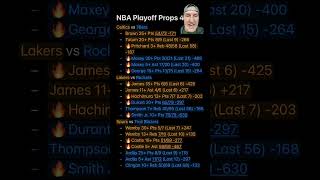 NBA Playoff Player Props 4/24 @PropGPT  #nba #nbaplayoffs #nbastats #nbastats #playoffs
