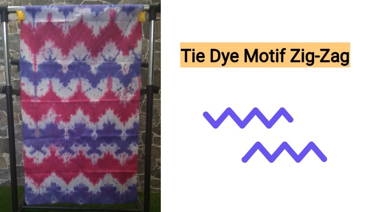 Shibori Tie Dye Zig Zag Pattern Dengan Pewarna Remashol