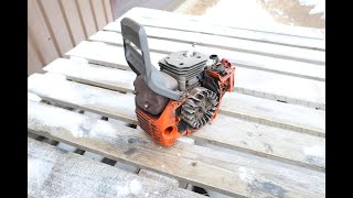 Disassembly of Husqvarna 350 early chainsaw for spare parts Бензопила Хускварна 350 на запчасти