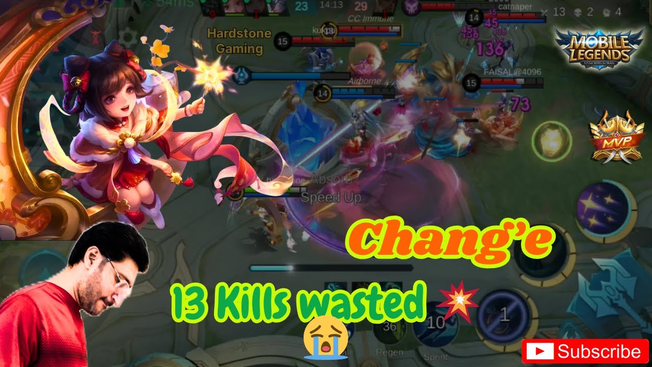 Chang’e 💫 | 13 Kill wasted | MVP Legendary Gameplay, Tough Defeat 😢| MLBB | Mobile Legends Bang Bang
