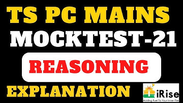 CONSTABLE MAINS PAPER-21 REASONING PART EXPLANATION