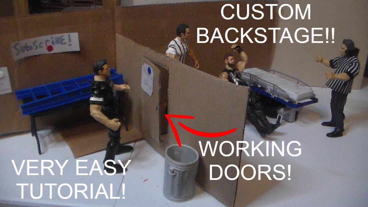 HOW TO MAKE A WWF WWE ACTION FIGURE BACKSTAGE TUTORIAL WITH WORKING