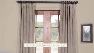 Gallery Taupe Plush Velvet Curtain