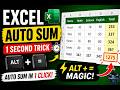 Stop Calculating Manually in Excel ❌ | Auto Sum in 1 Second ⚡