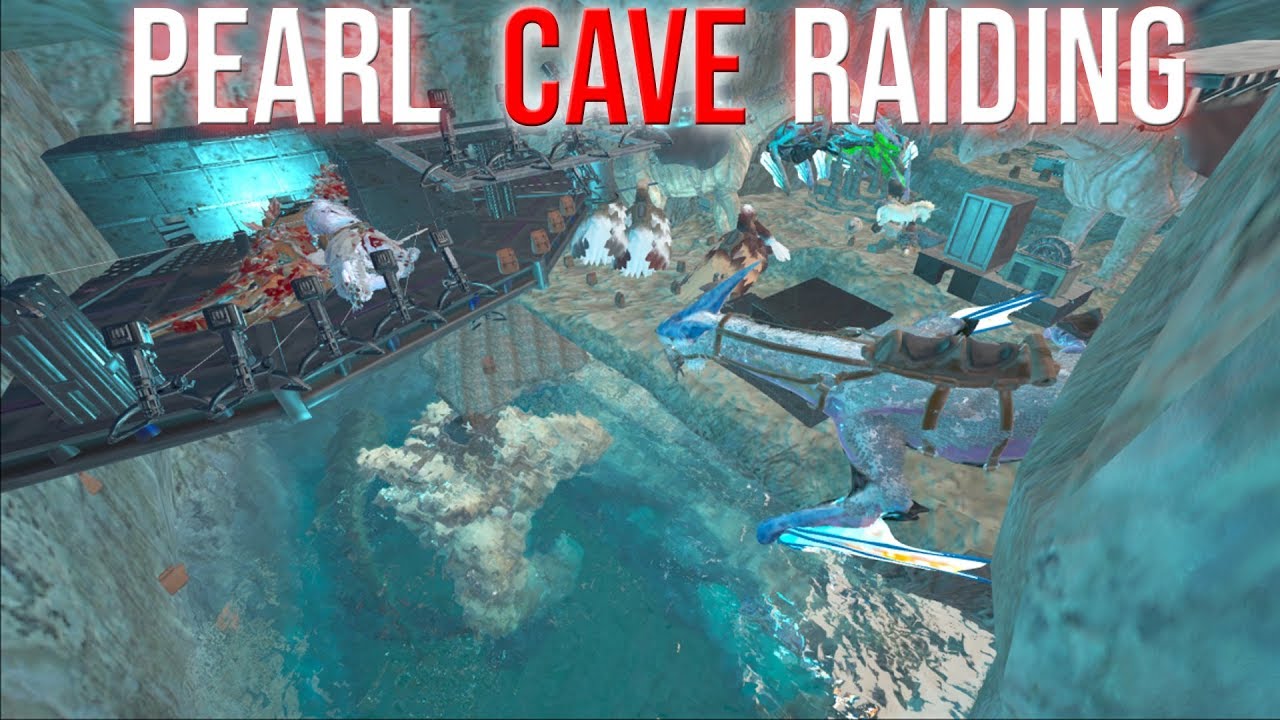 Super Juicy Pearl Cave Raid Ark Small Tribes Pvp 76 Youtube