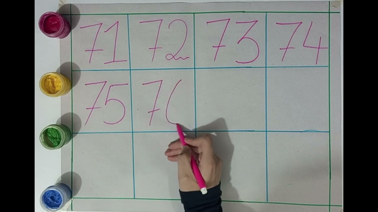 number counting maths 71 - 80 | number activities | shadow dotted line | learn maths