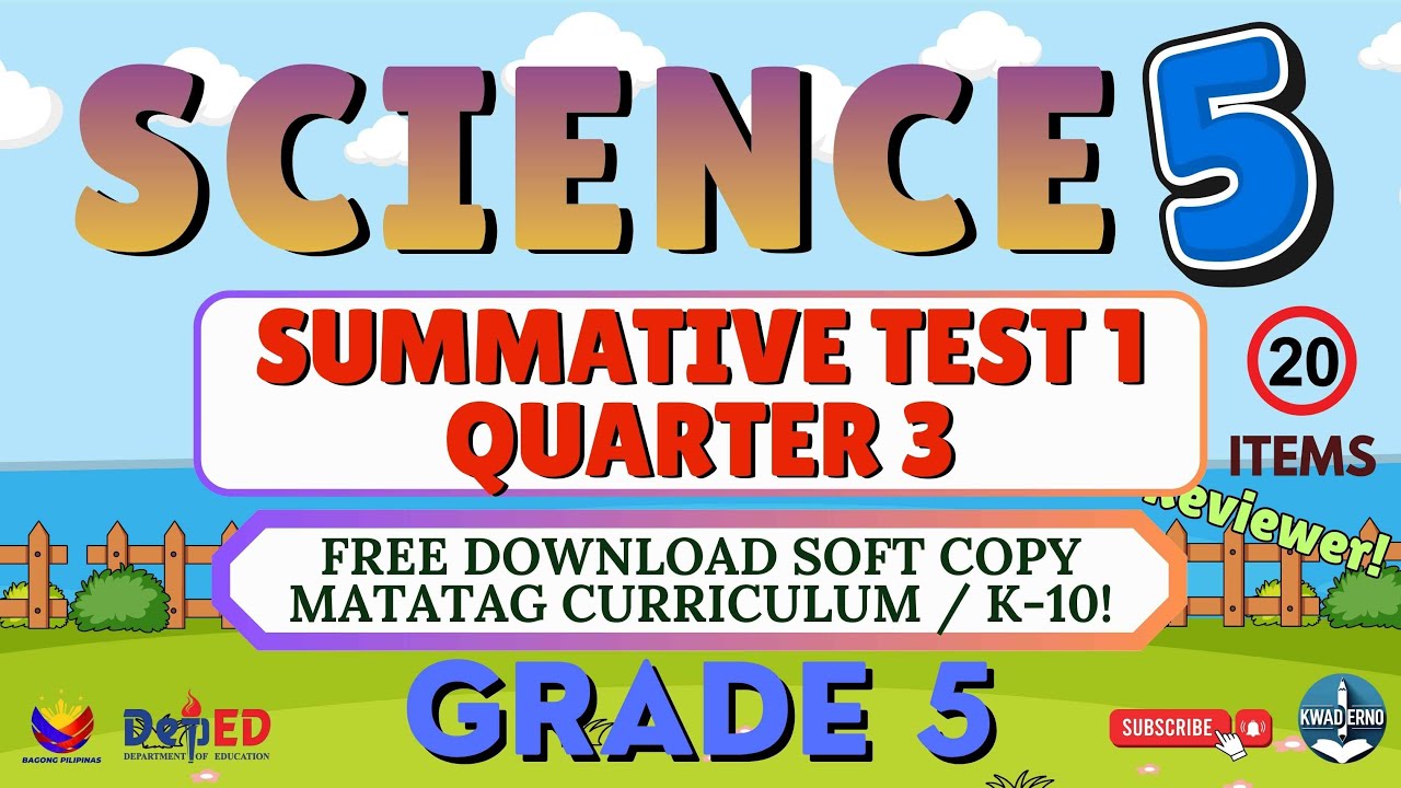 SCIENCE 5 - QUARTER 3 - SUMMATIVE TEST 2 - FREE PPT SOFTCOPY WITH ANSWER KEY 
