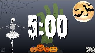 5- Minute Halloween Themed Countdown Timer with Spooky Music 