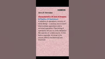 Java 8 streams #characteristicsofjava8streams4 #java8streams #java8 #streams #shortvideo #javacoders