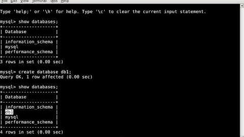 MySQL how to create database and user from terminal
