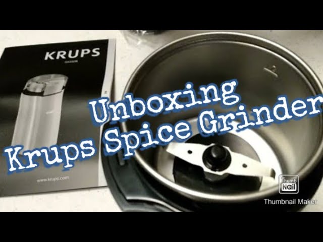 KRUPS Silent Electric Coffee and Spice Blade Grinder Grey w/ removable  Stainless Steel Grinding Bowl 