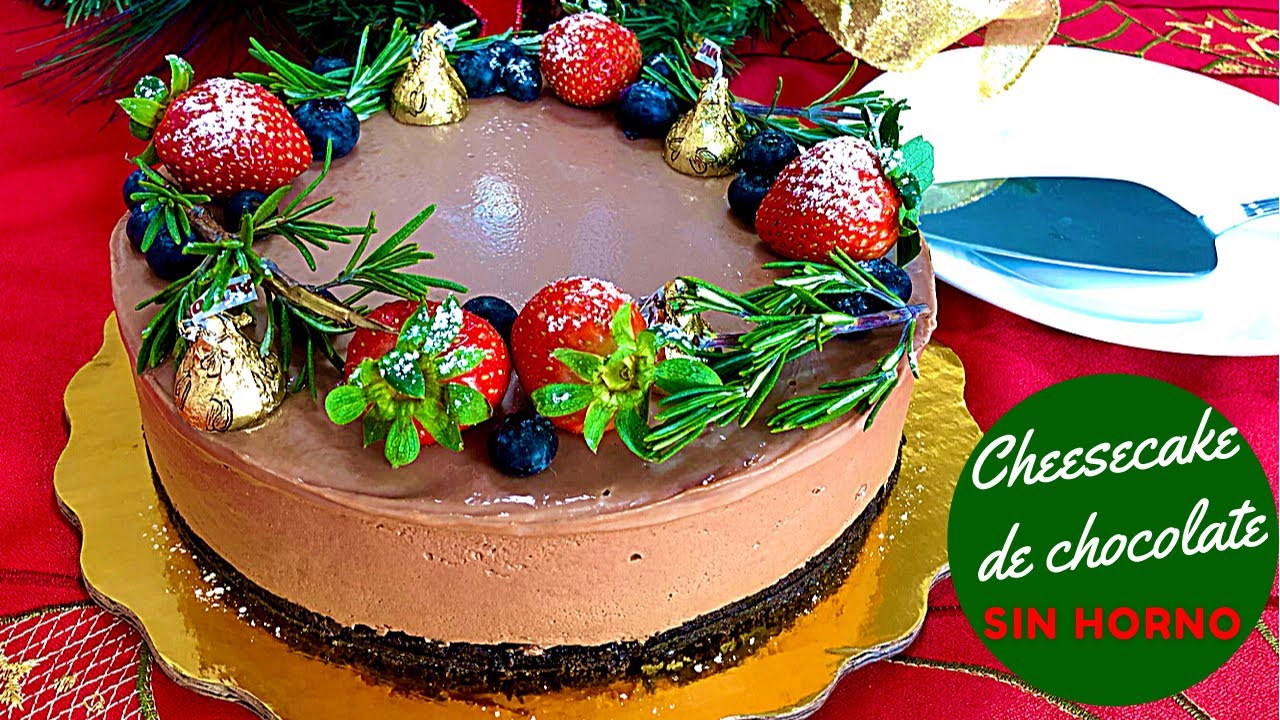 ¡ SIN HORNO ! CHEESECAKE DE CHOCOLATE CREMOSO | ESPECIAL DE NAVIDAD | POSTRES CON IXCHEL