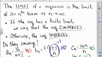 CA Calculus BC Video Lesson 7-1 Sequences