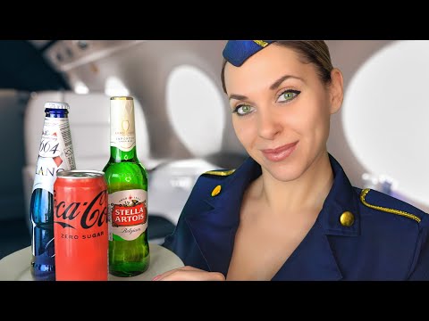 [ASMR] First Class Flight Attendant Roleplay for SLEEP, Personal Attention ✈️ Dining Experience