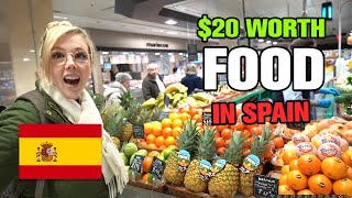 How much food can you buy with $20 in Spain? | Madrid Travel Vlog