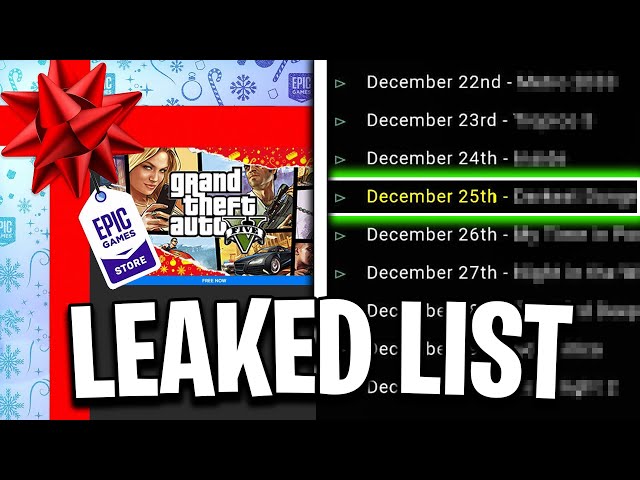 Epic free games leak - we know what games will be free on December 27 & 28!