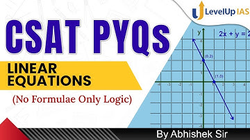 CSAT PYQs (Topic-Wise) | Linear Equations | UPSC CSE Prelims 2024 | LevelUp IAS