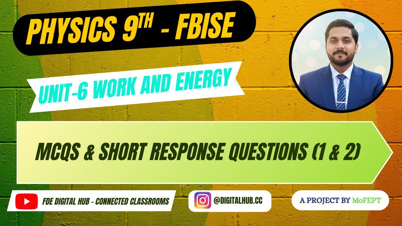 Work & Energy (Exercise MCQs + SQs) | Physics | Chapter 6 | Grade 9 ...