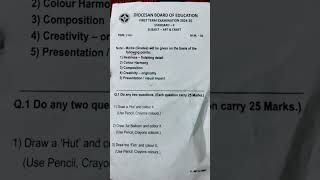ICSE | class-2|Art and craft|first term exam | questions paper|#viralvideo#questionpaper#artwork#ex