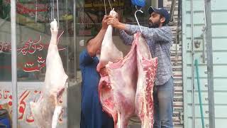 Amazing# Original# Mutton Full Leg# Cutting Video  Goat Meat Cutting# Nadeem show# Delhi Gate Lahore