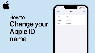 How To Change Your Apple ID Name