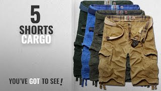 أفضل 10 شورتات كارجو [2018]: Sunshey Cotton Casual Mens Twill Cargo Shorts Pants موضة الصيف