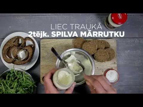 Spilva. Sāļās uzkodas - kanapē maizītes ar mārrutku krēmu un siļķi recepte