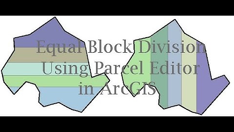 Splitting Polygon Into Equal Parts Using Parcel Editor Toolbox || ArcGIS 10.2.2 || @geotechstudio