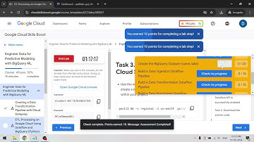 ETL Processing on Google Cloud Using Dataflow and BigQuery Python #qwiklabs #gsp290
