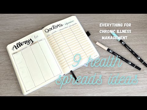 9 bullet journal pages ideas for chronic illness and health