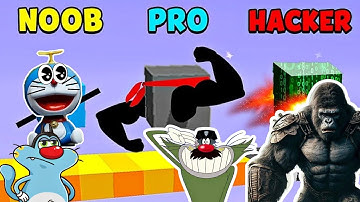 Noob vs Pro vs Hacker - Draw Climber | Oggy and Jack Playing Asmr Games !