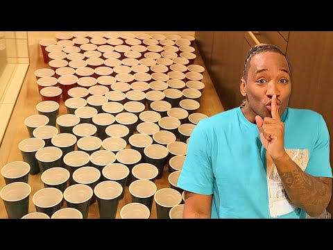 BATHROOM PRANK ON GIRLFRIEND (2,000+ CUPS)