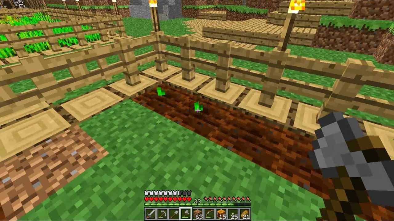 Tutoriais de Minecraft Ep. 19 Melon farm, bone meal e JackOlantern