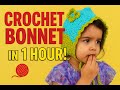 Crochet baby bonnet in just an hour. #shorts #shortsviral #shortsfeed #crochet