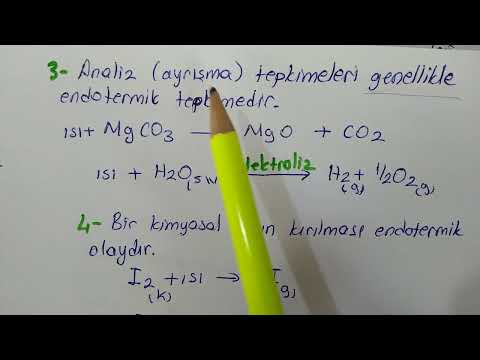 Video: Endotermik tepkime kimyasal değişim midir?