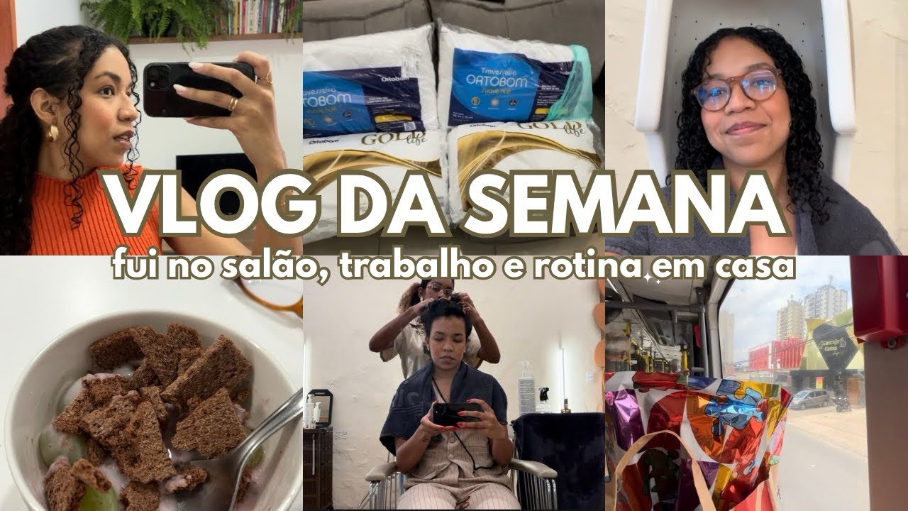 VLOG | Rotina real da semana: cuidando da casa, trabalho e salão para cabelos cacheados