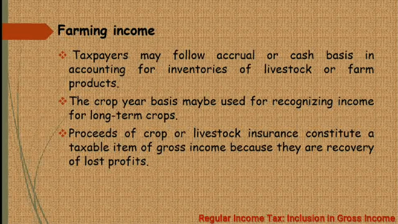 REGULAR INCOME TAX (INCLUSION IN GROSS INCOME PART 2) W/ NOLCO