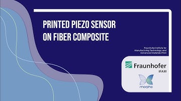 Printed Piezo Sensor on fiber composite