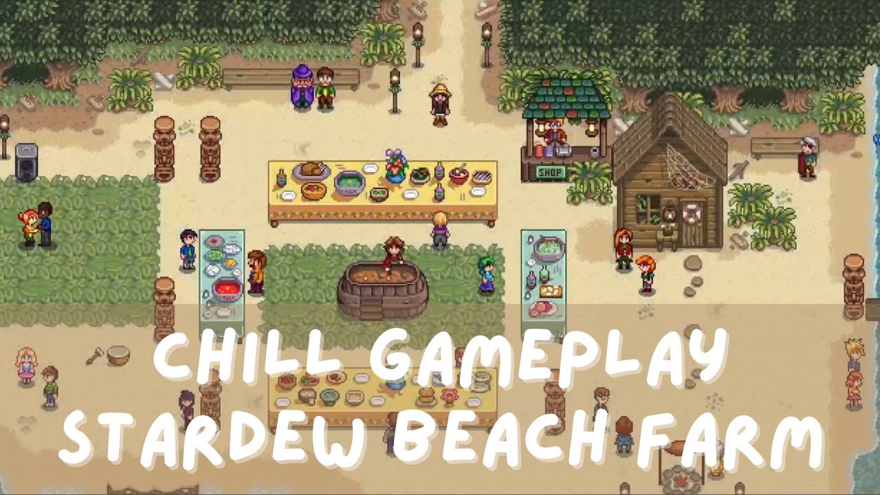 STARDEW VALLEY Beach Farm Day 11 of Summer LUAU, Year1 Chill Gameplay for relax or study