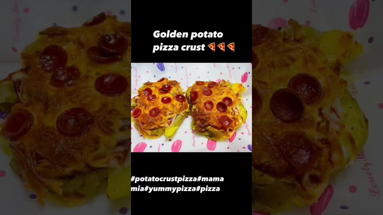 Golden potato crust pizza